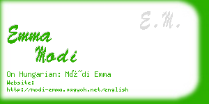 emma modi business card